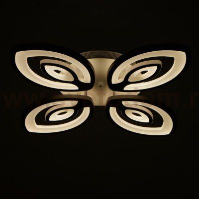 Люстра с ПДУ 10036/4WT LED 128Вт 3000-6000К диммер белый 55х55 см