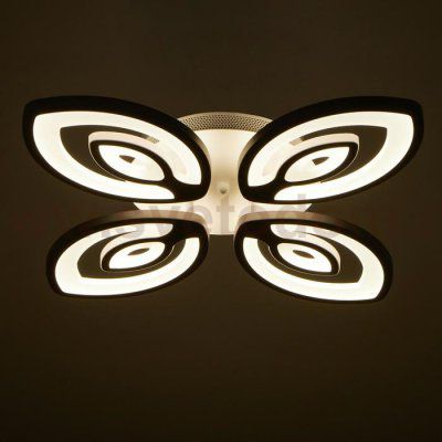 Люстра с ПДУ 10036/4WT LED 128Вт 3000-6000К диммер белый 55х55 см