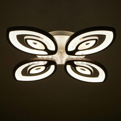 Люстра с ПДУ 10036/4WT LED 128Вт 3000-6000К диммер белый 55х55 см