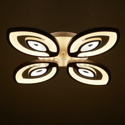 Люстра с ПДУ 10036/4WT LED 128Вт 3000-6000К диммер белый 55х55 см