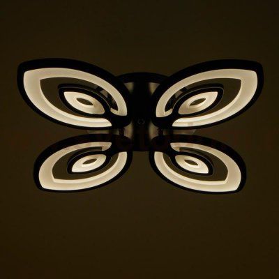 Люстра с ПДУ 10036/4BK LED 128Вт 3000-6000К диммер черный 55х55 см