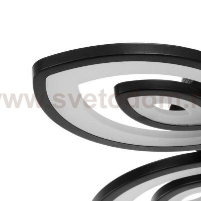 Люстра с ПДУ 10036/4BK LED 128Вт 3000-6000К диммер черный 55х55 см