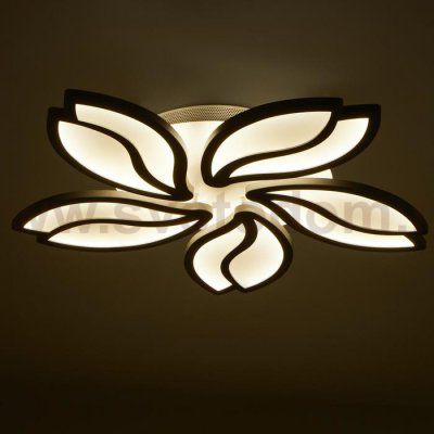 Люстра с ПДУ 10037/5WT LED 130Вт 3000-6000К диммер белый 62х62 см