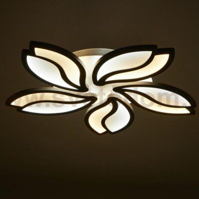 Люстра с ПДУ 10037/5WT LED 130Вт 3000-6000К диммер белый 62х62 см