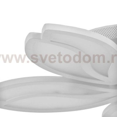 Люстра с ПДУ 10037/5WT LED 130Вт 3000-6000К диммер белый 62х62 см