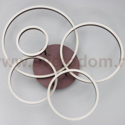 Люстра с ПДУ 10039/5 LED 216Вт 3000-6000К диммер кофе 80х80 см