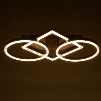 Люстра с ПДУ 10041/3 LED 124Вт 3000-6000К диммер кофе 65х43 см