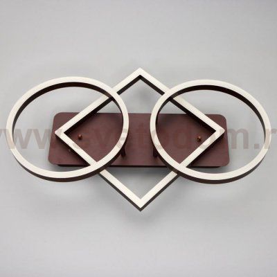 Люстра с ПДУ 10041/3 LED 124Вт 3000-6000К диммер кофе 65х43 см