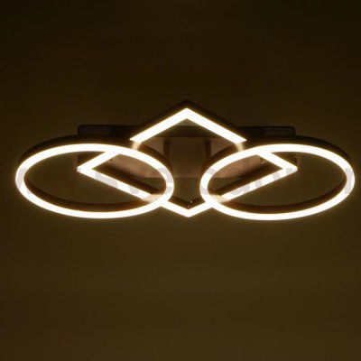 Люстра с ПДУ 10041/3 LED 124Вт 3000-6000К диммер кофе 65х43 см