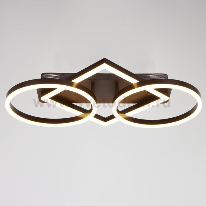 Люстра с ПДУ 10041/3 LED 124Вт 3000-6000К диммер кофе 65х43 см