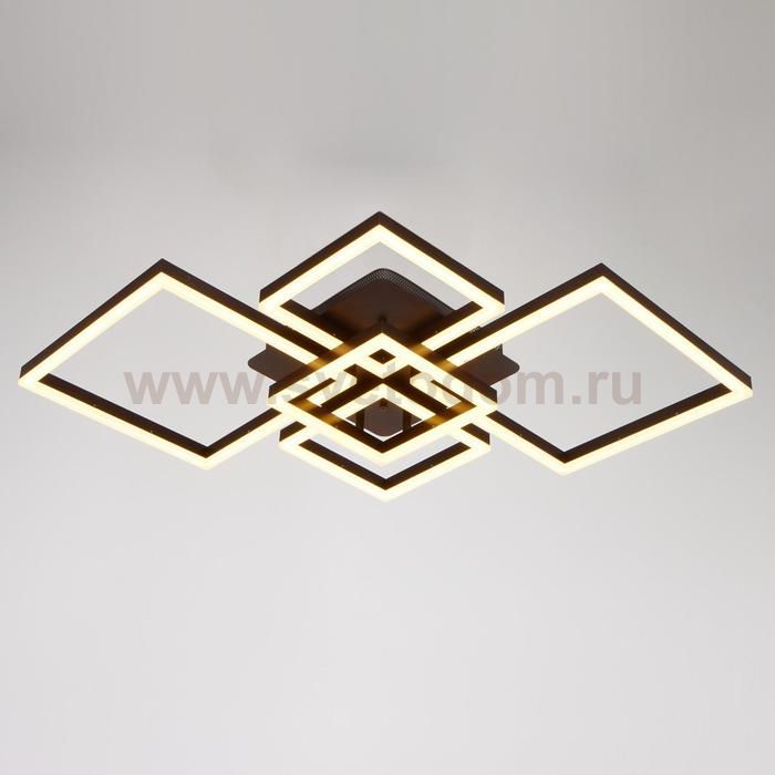 Люстра с ПДУ 10043/5 LED 192Вт 3000-6000К диммер кофе 92х60 см