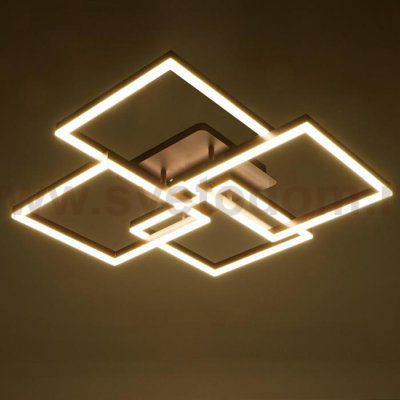 Люстра с ПДУ 10045/4 LED 192Вт 3000-6000К диммер кофе 65х65 см