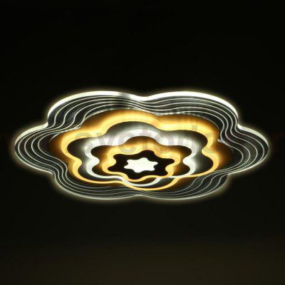 Люстра с ПДУ 10046/1 LED 148Вт 3000-6000К диммер белый 50х50 см