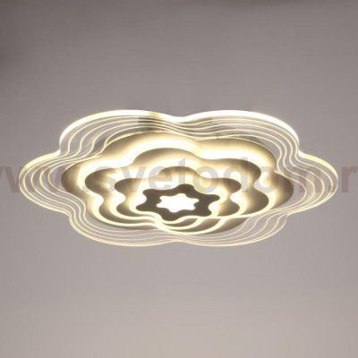 Люстра с ПДУ 10046/1 LED 148Вт 3000-6000К диммер белый 50х50 см