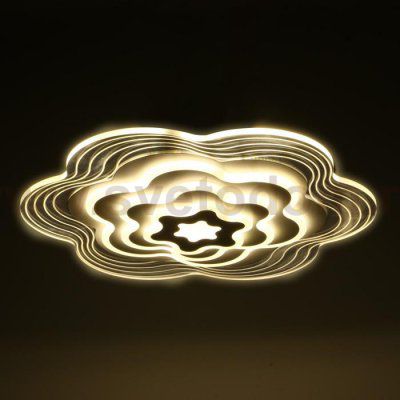 Люстра с ПДУ 10046/1 LED 148Вт 3000-6000К диммер белый 50х50 см