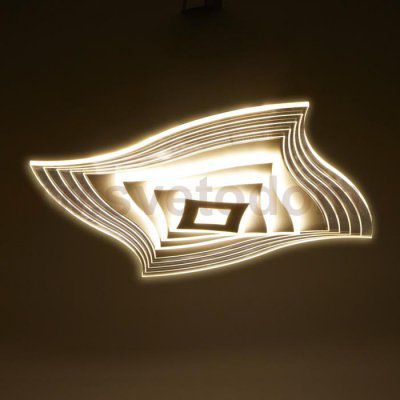 Люстра с ПДУ 10047/1 LED 148Вт 3000-6000К диммер белый 50х50 см