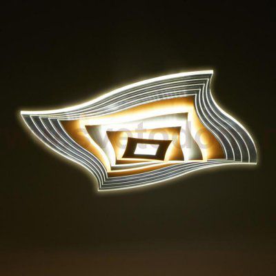 Люстра с ПДУ 10047/1 LED 148Вт 3000-6000К диммер белый 50х50 см