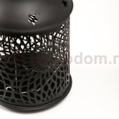 Ночник 16184/1BK LED от батареек 2хААА черный 11,7х11,7х19,5 см