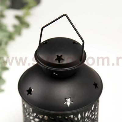 Ночник 16184/1BK LED от батареек 2хААА черный 11,7х11,7х19,5 см