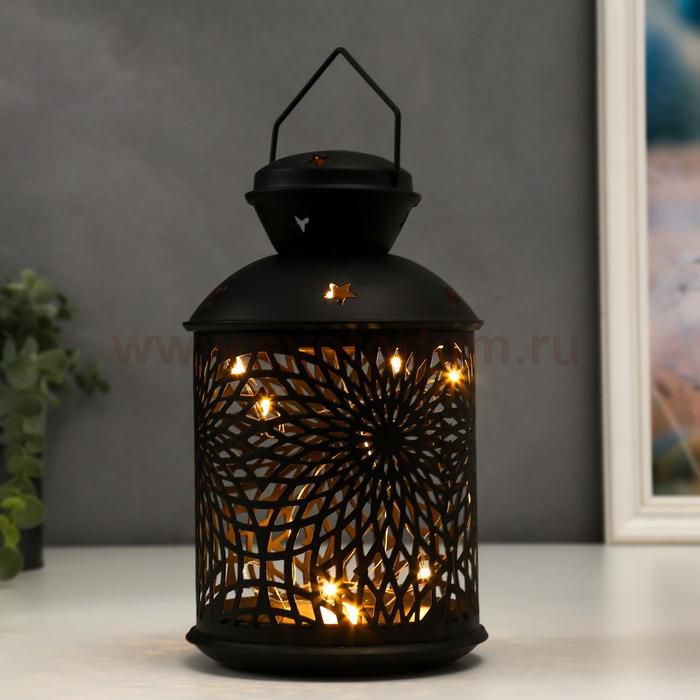 Ночник 16184/1BK LED от батареек 2хААА черный 11,7х11,7х19,5 см