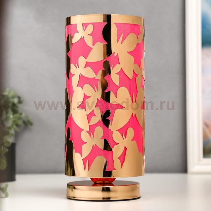 Светильник с выключателем 16186/1 E27 золото 13х13х29 см