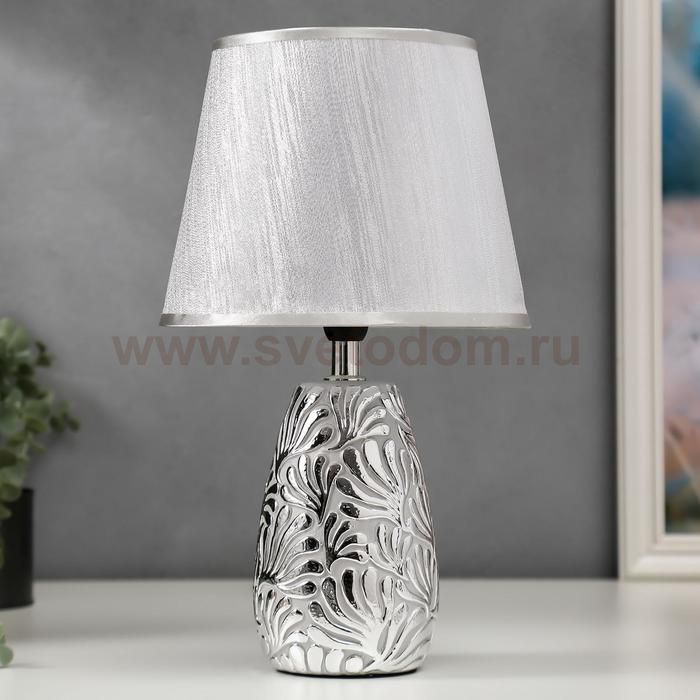 Лампа настольная 16194/1 E14 40Вт серый с серебром 20х20х33 см
