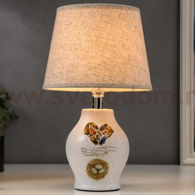 Лампа настольная 16198/1 E14 40Вт белый 20х20х32 см