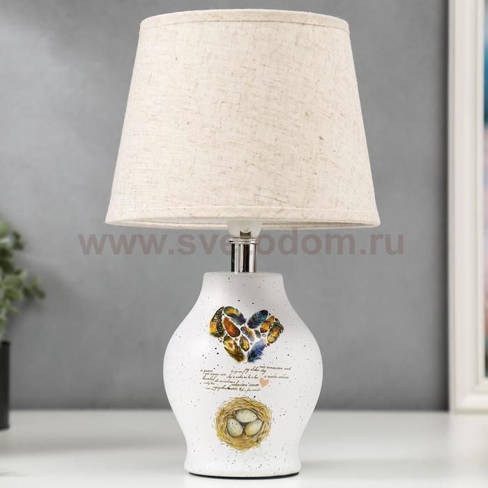 Лампа настольная 16198/1 E14 40Вт белый 20х20х32 см