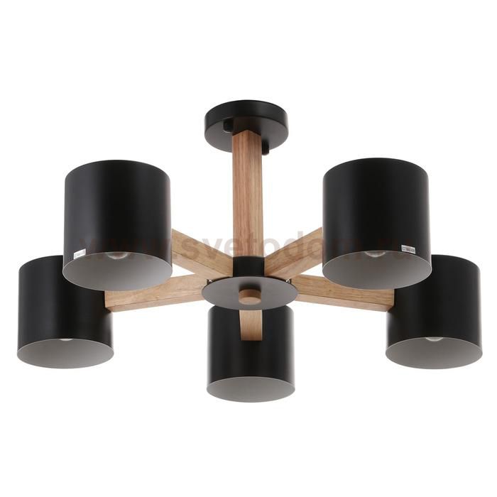 Люстра 1045/5BK E27 60Вт черный 66х66х47 см