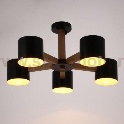 Люстра 1045/5BK E27 60Вт черный 66х66х47 см
