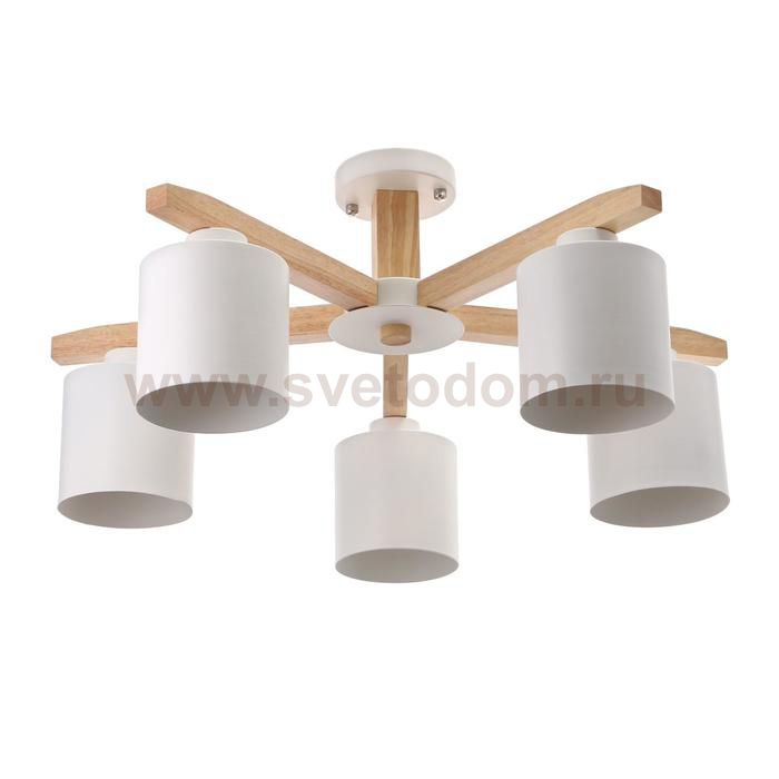 Люстра 1046/5WT E27 60Вт белый 66х66х27 см