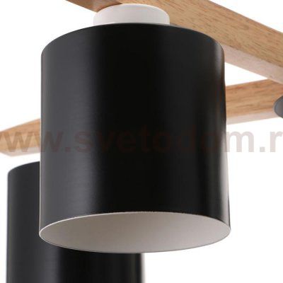 Люстра 1046/5BK E27 60Вт черный 66х66х27 см