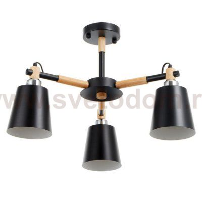 Люстра 1047/3BK E27 60Вт черный 52х52х50 см