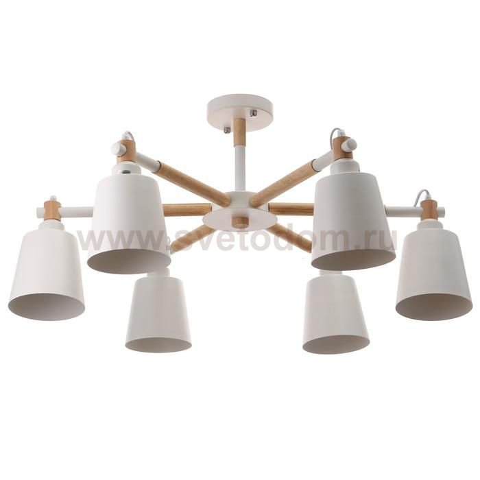 Люстра 1047/6WT E27 60Вт белый 76х76х50 см