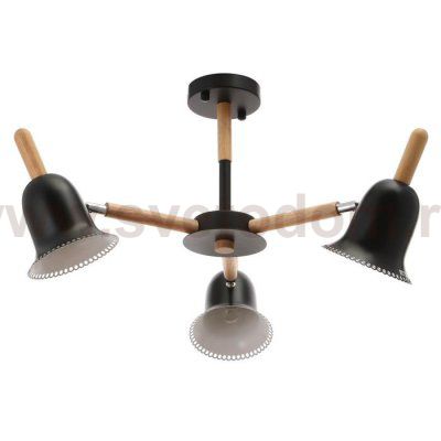 Люстра 1049/3BK E27 60Вт черный 70х70х50 см