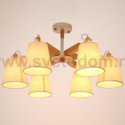 Люстра 1051/6WT E27 60Вт белый 76х76х45 см