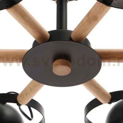 Люстра 1052/6BK E27 60Вт черный 70х70х50 см