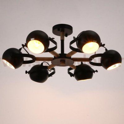 Люстра 1052/6BK E27 60Вт черный 70х70х50 см