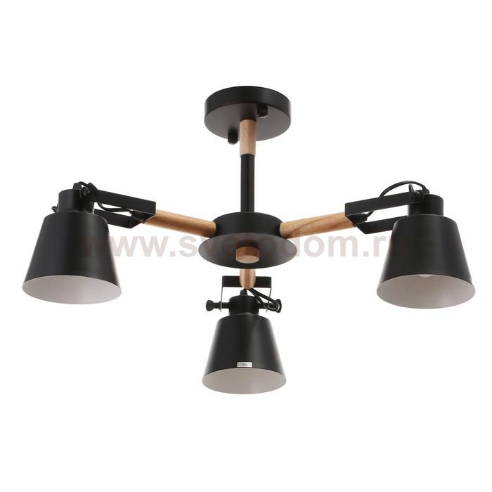 Люстра 1054/3BK E27 60Вт черный 60х60х50 см