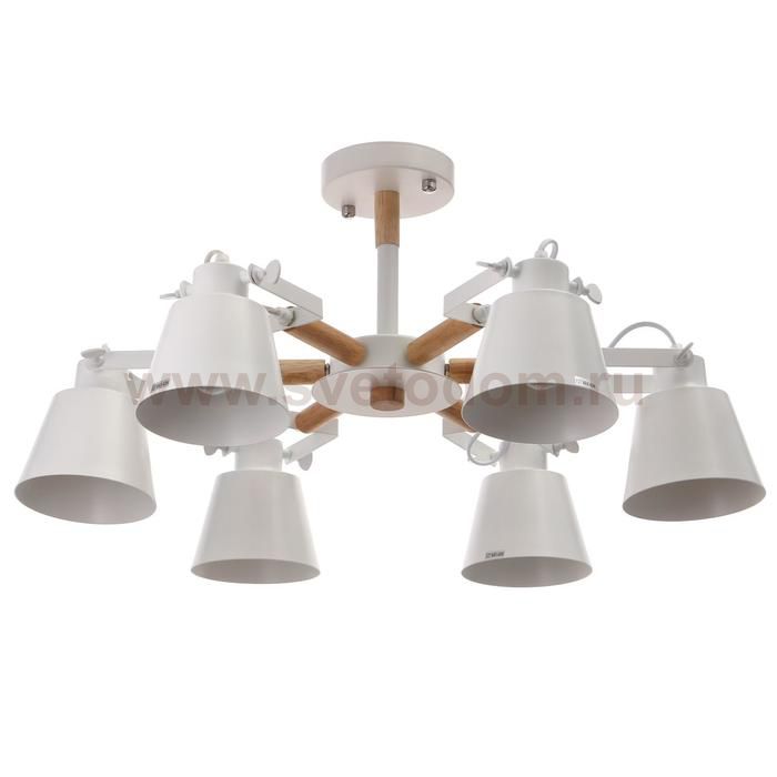 Люстра 1055/6WT E27 60Вт белый 76х76х50 см