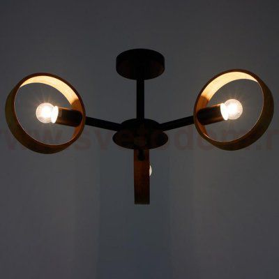 Люстра 1057/3BK E27 60Вт черный 70х70х55 см