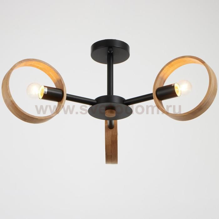 Люстра 1057/3BK E27 60Вт черный 70х70х55 см