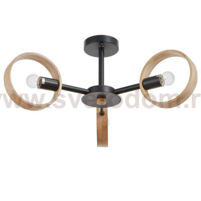 Люстра 1057/3BK E27 60Вт черный 70х70х55 см