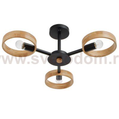 Люстра 1057/3BK E27 60Вт черный 70х70х55 см