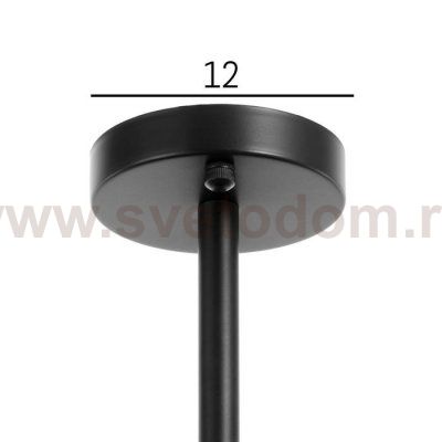 Люстра 1057/3BK E27 60Вт черный 70х70х55 см