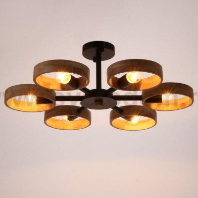 Люстра 1058/6BK E27 60Вт черный 70х70х55 см