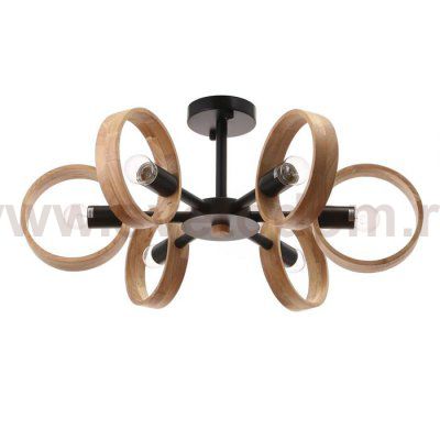 Люстра 1058/6BK E27 60Вт черный 70х70х55 см