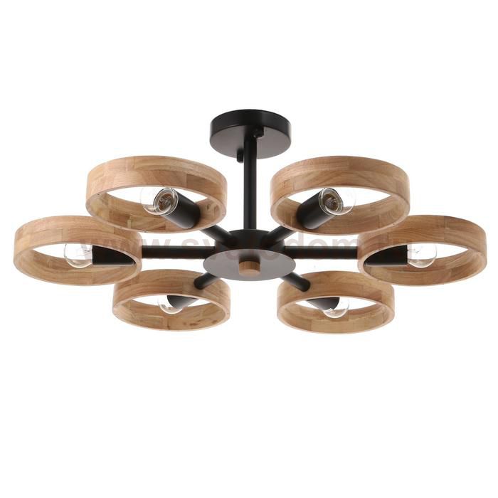 Люстра 1058/6BK E27 60Вт черный 70х70х55 см