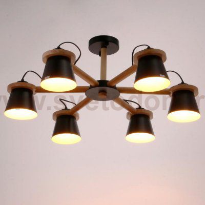 Люстра 1059/6BK E27 60Вт черный 70х70х55 см