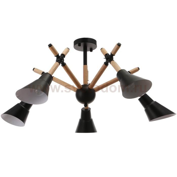 Люстра 1060/5BK E27 60Вт черный 73х73х60 см